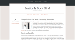 Desktop Screenshot of justiceisduckblind.com